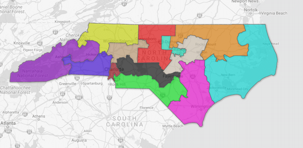 Federal Court: North Carolina Congressional Districts Illegal Partisan Gerrymander
