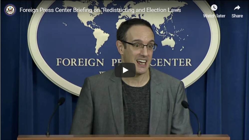 Watch: Briefing and Discussion on Redistricting and Voting at the Washington Foreign Press Center