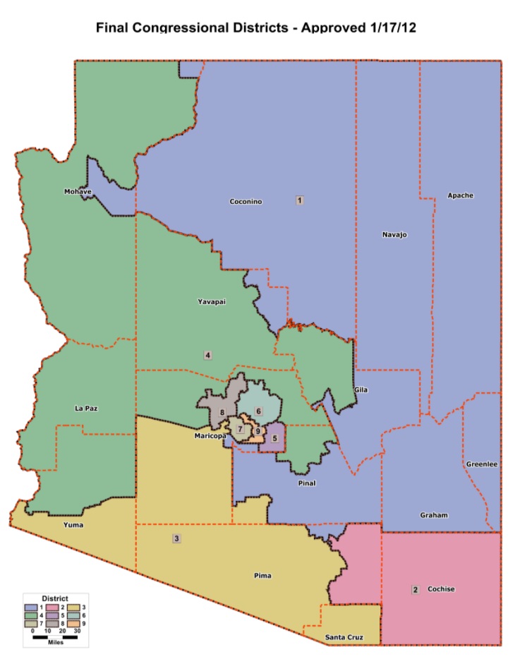 State redistricting information for Arizona