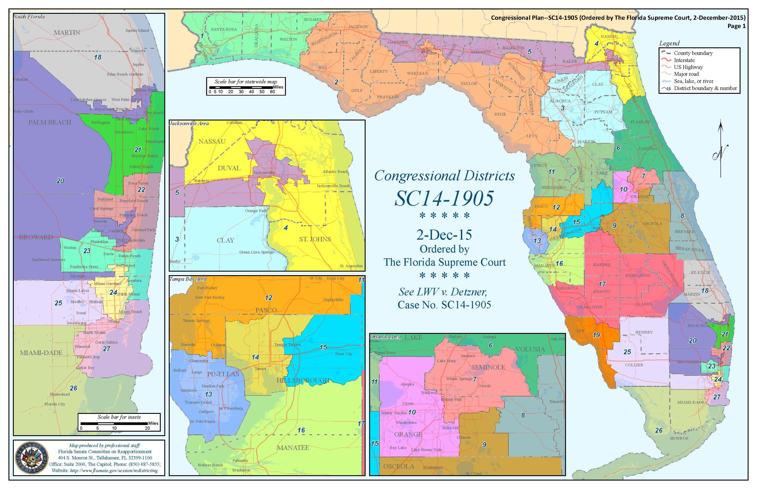 State redistricting information for Florida