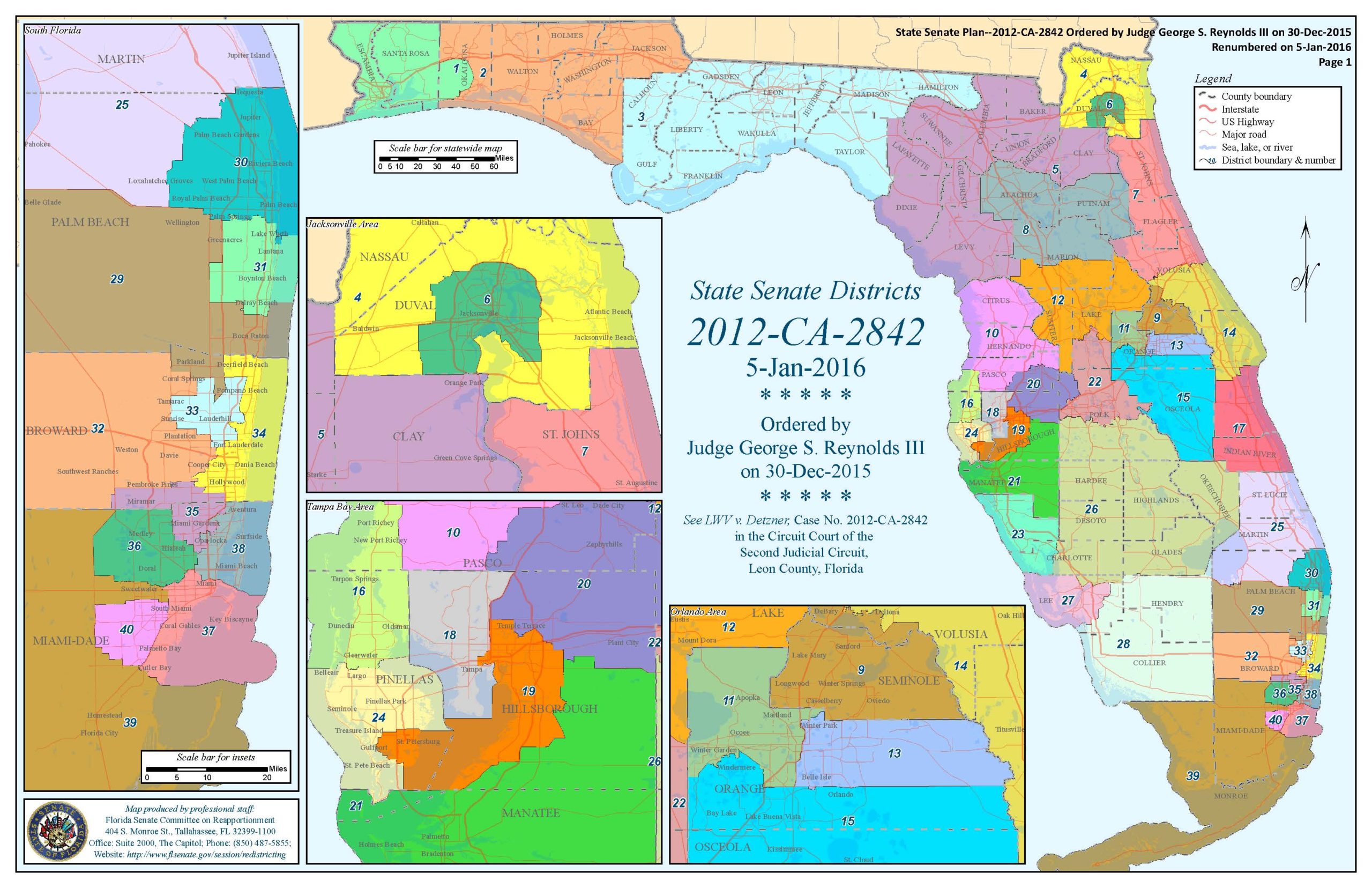 State redistricting information for Florida