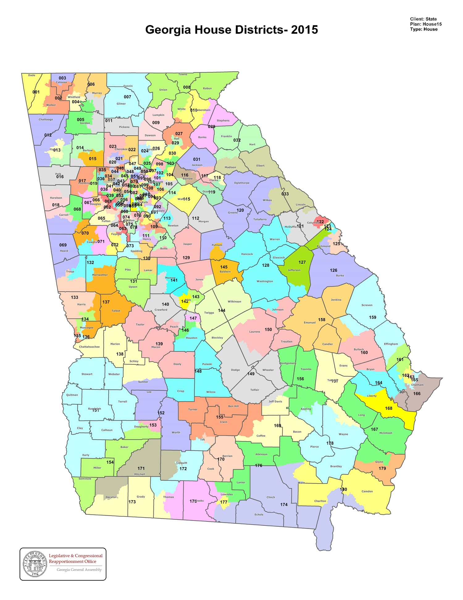 State redistricting information for