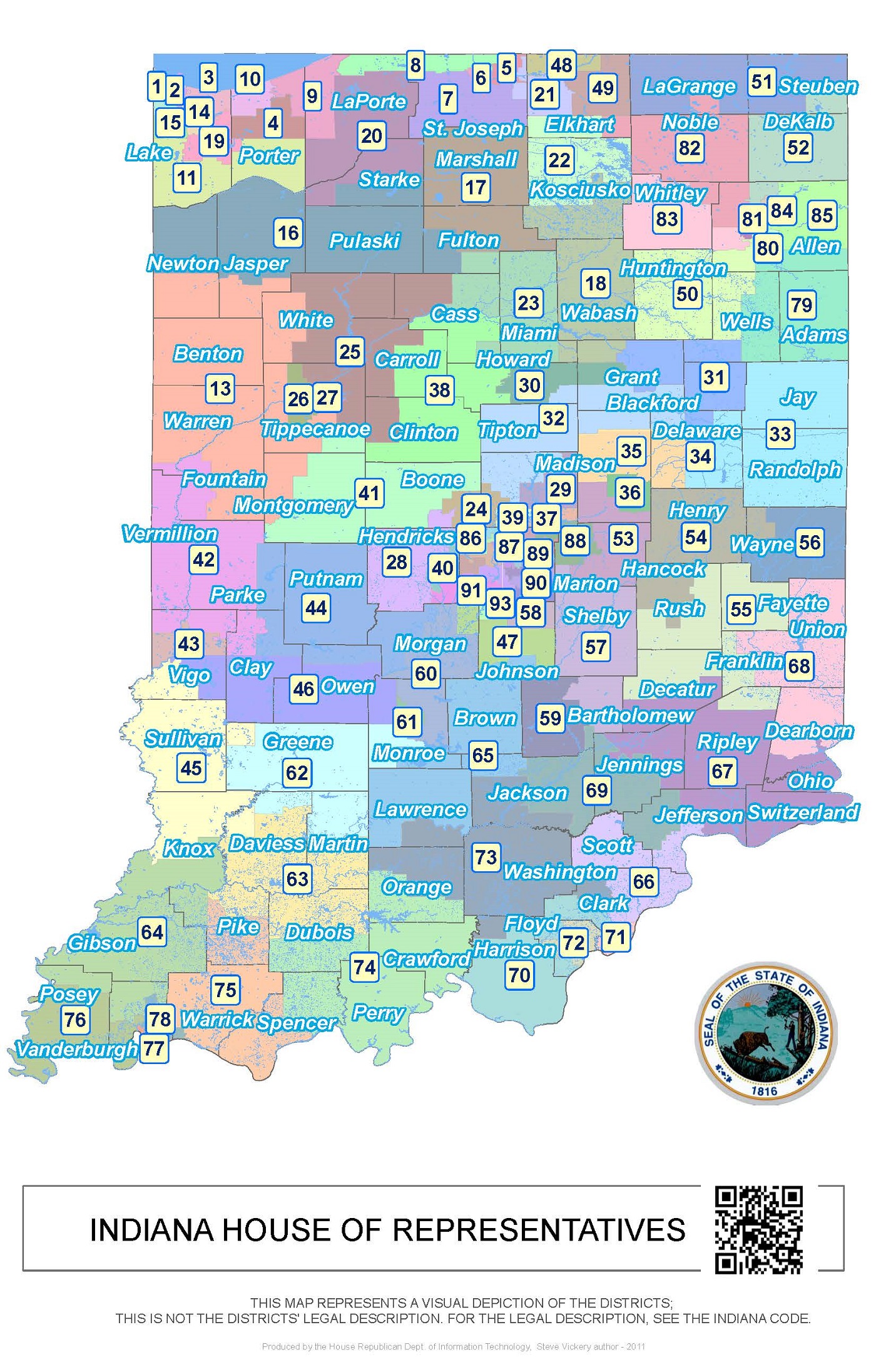 Indiana House Districts Map 17B