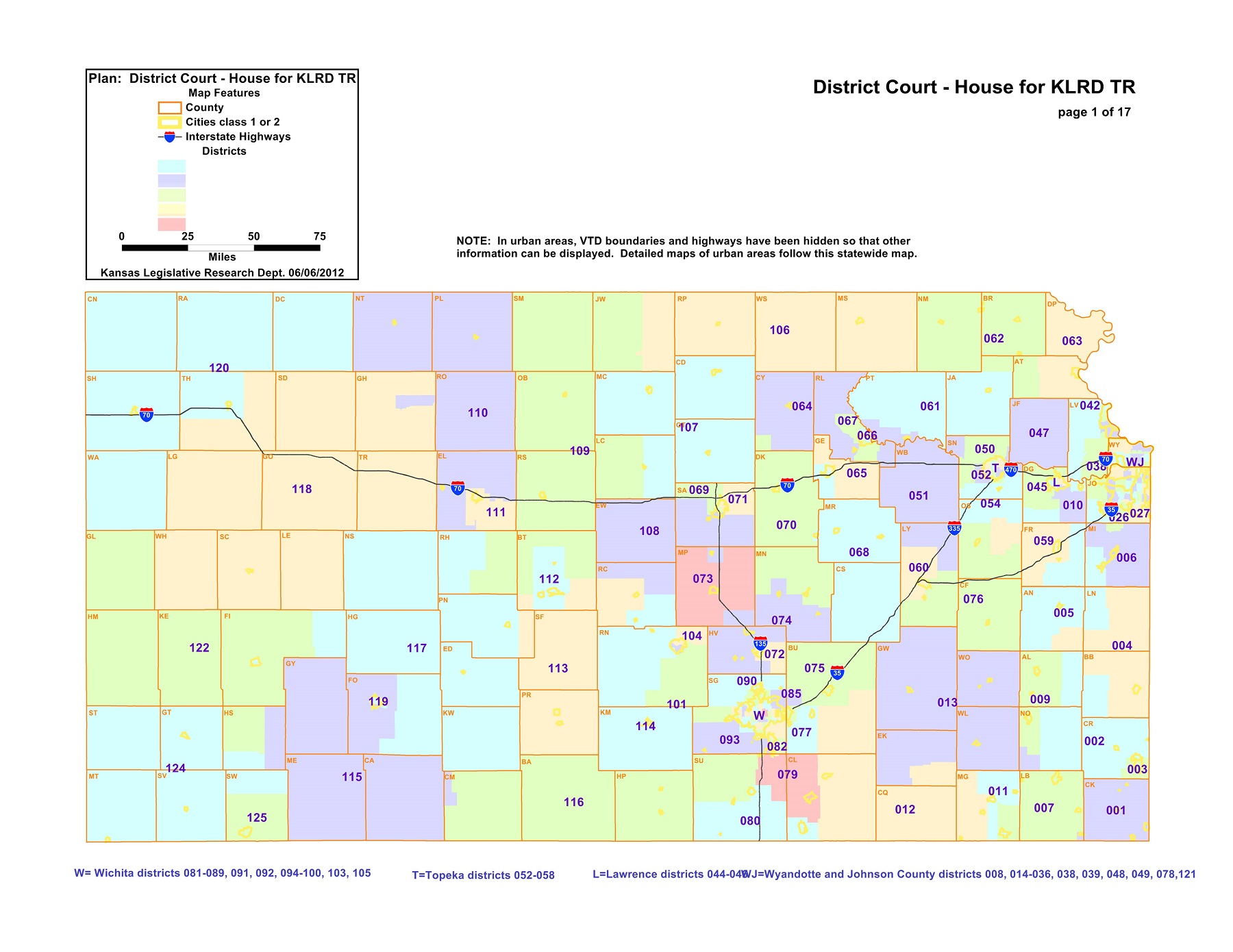 State redistricting information for Kansas