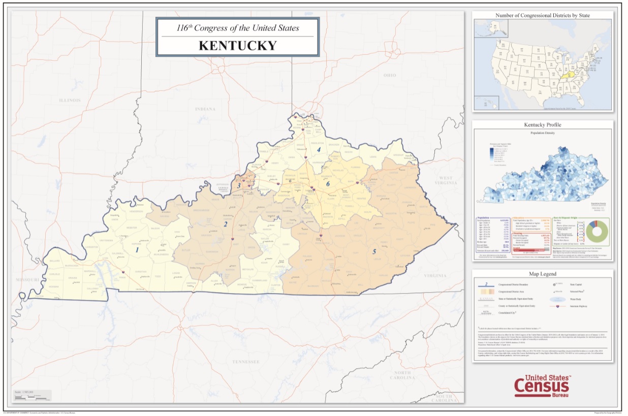 State redistricting information for Kentucky