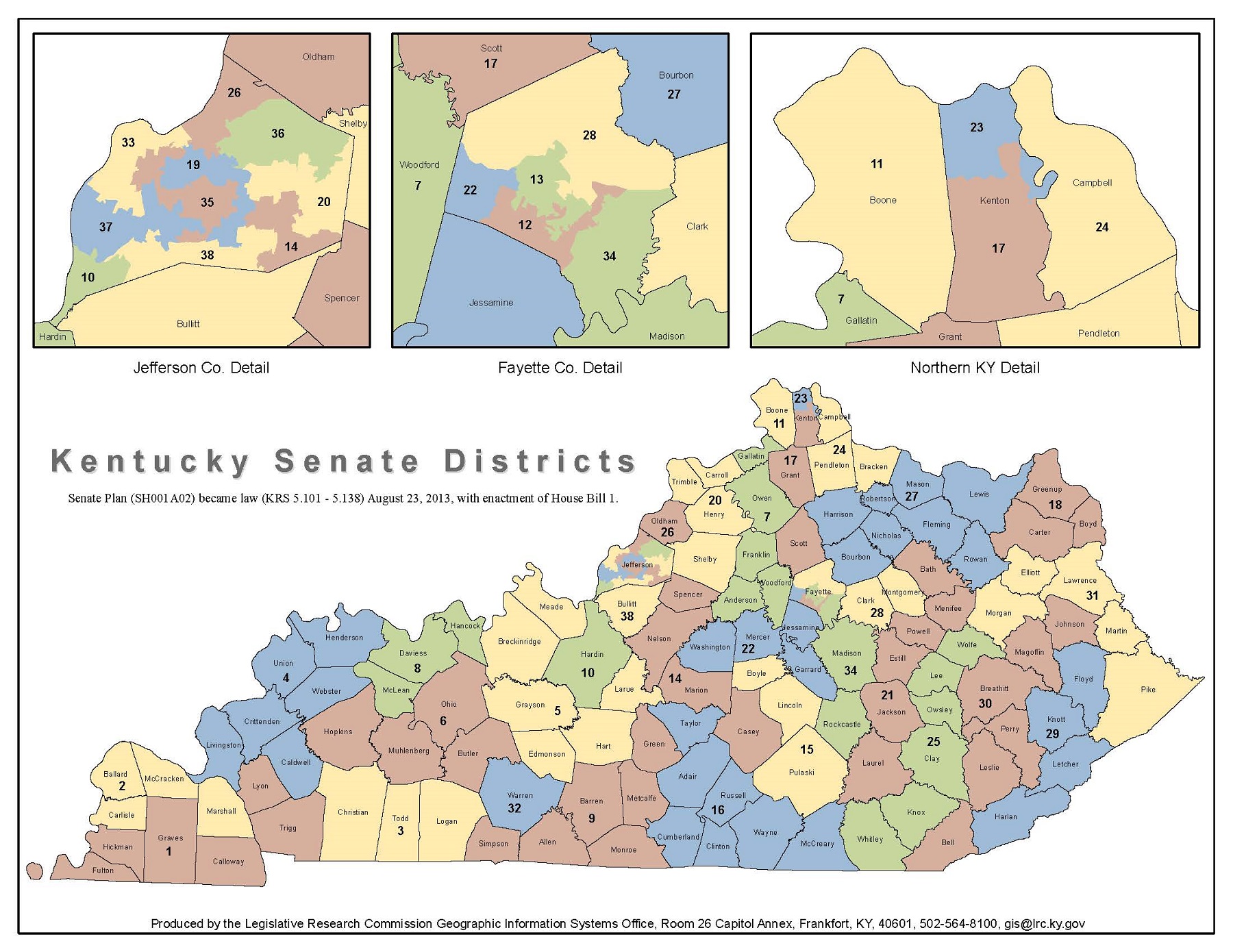 State Redistricting Information For Kentucky 8941