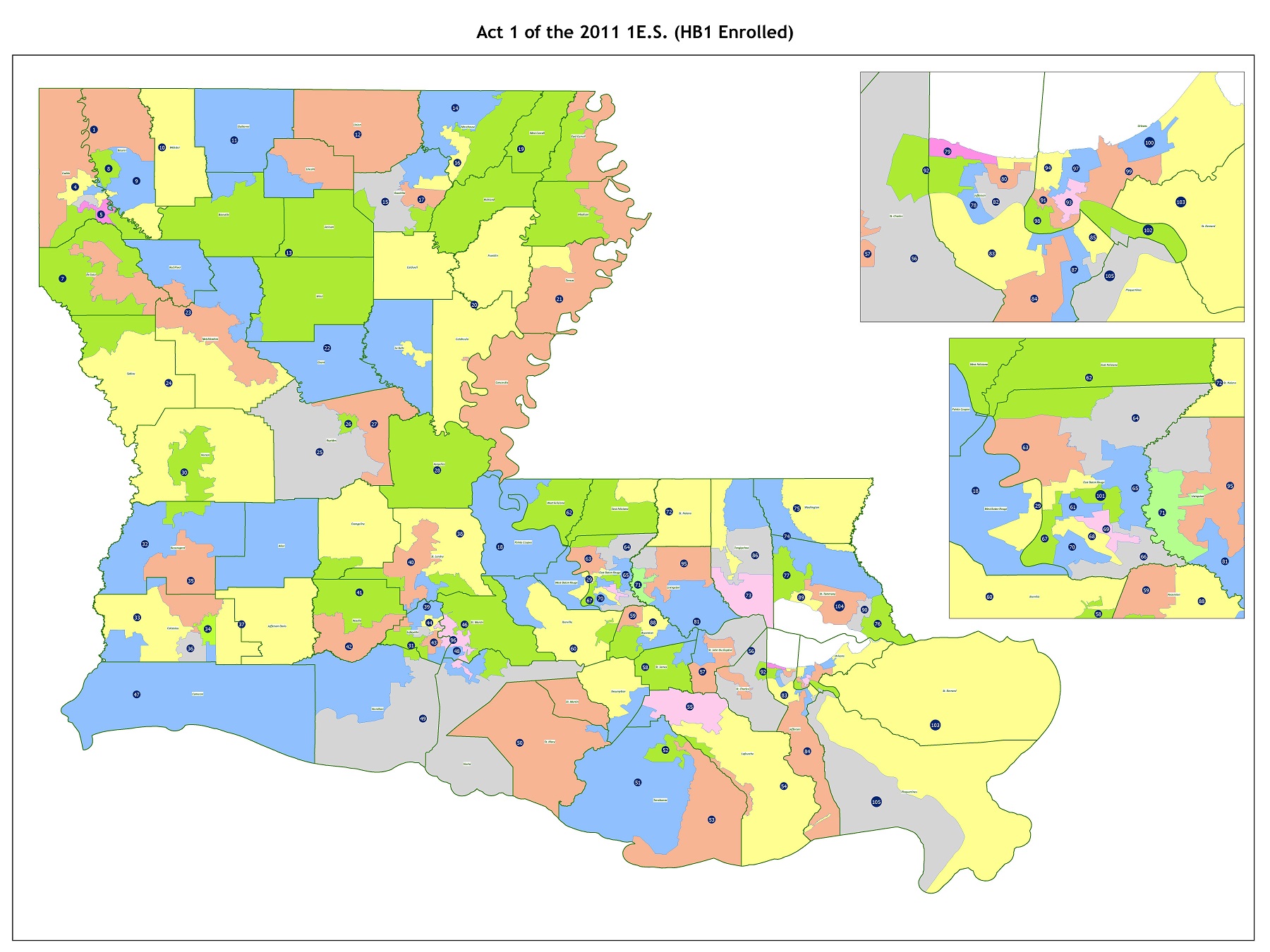 State redistricting information for Louisiana