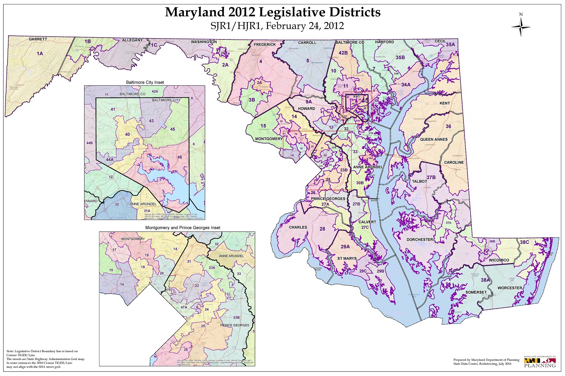 State redistricting information for Maryland