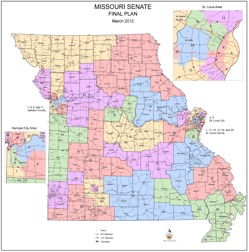 State redistricting information for Missouri