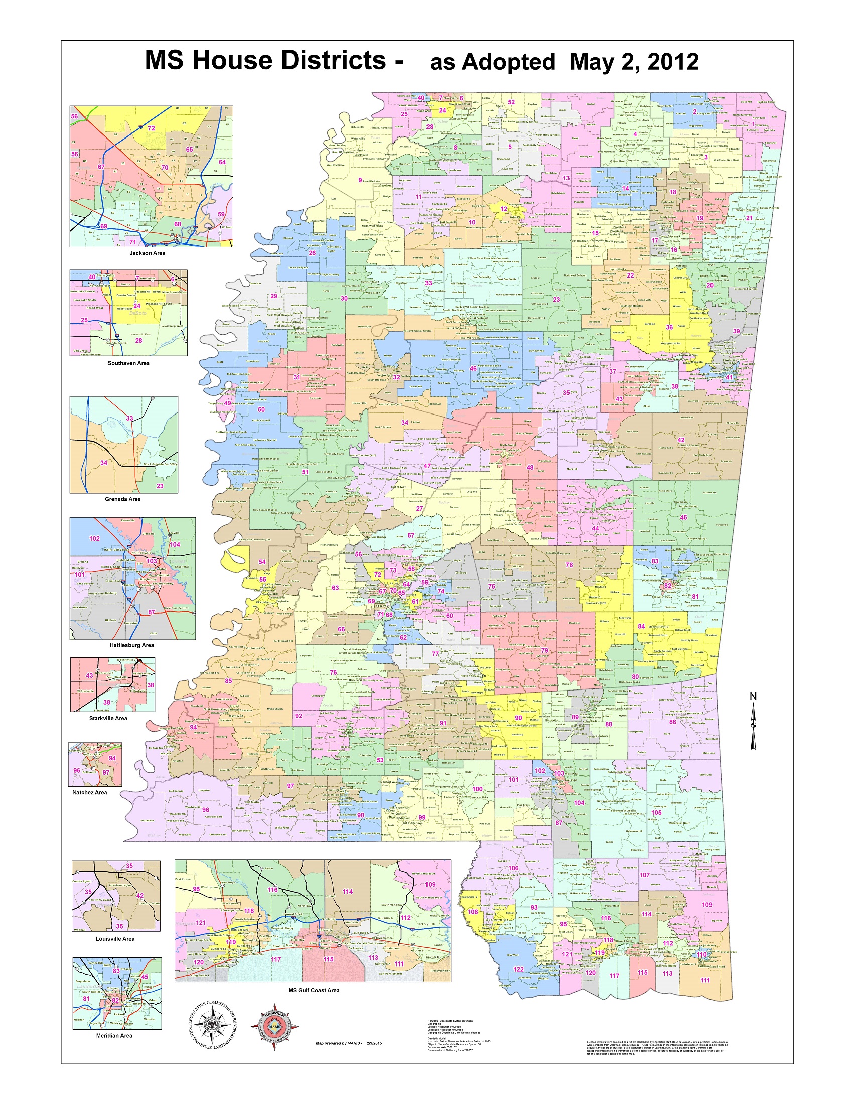 State redistricting information for Mississippi