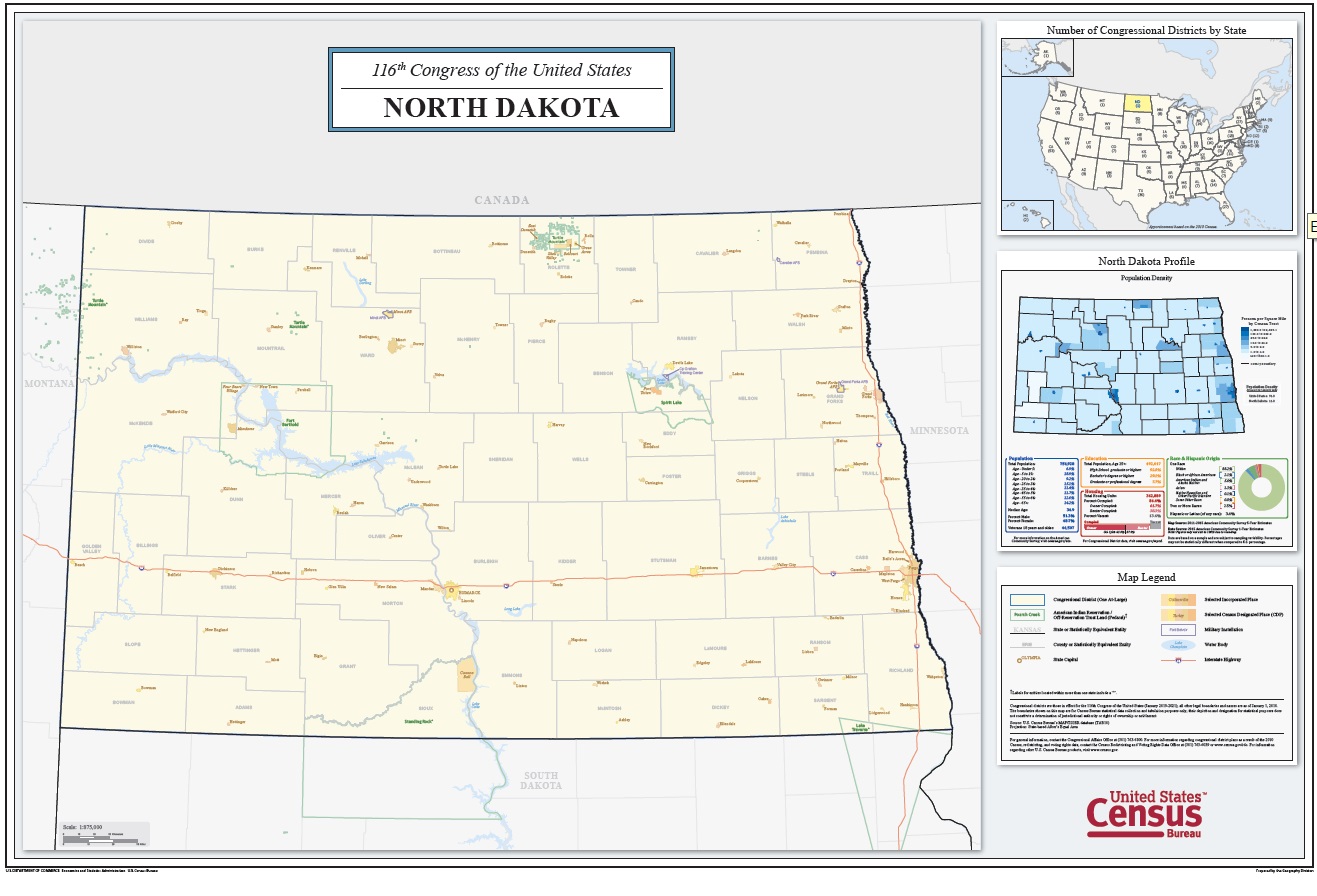 State redistricting information for North Dakota