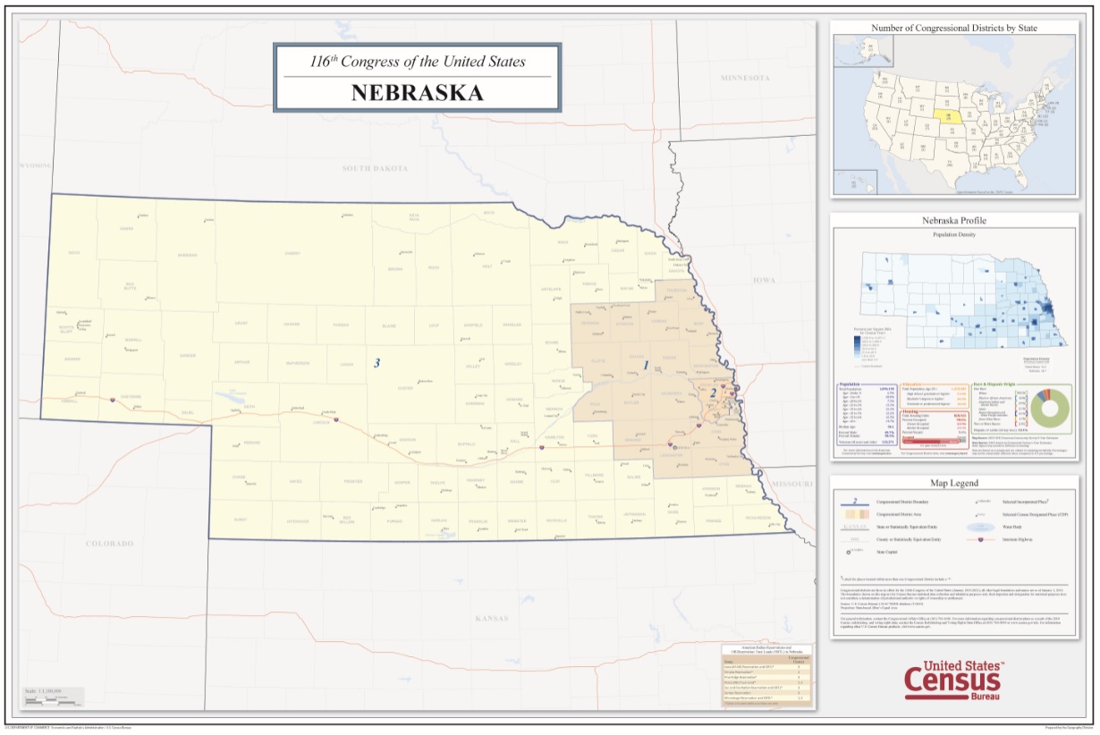 State redistricting information for Nebraska
