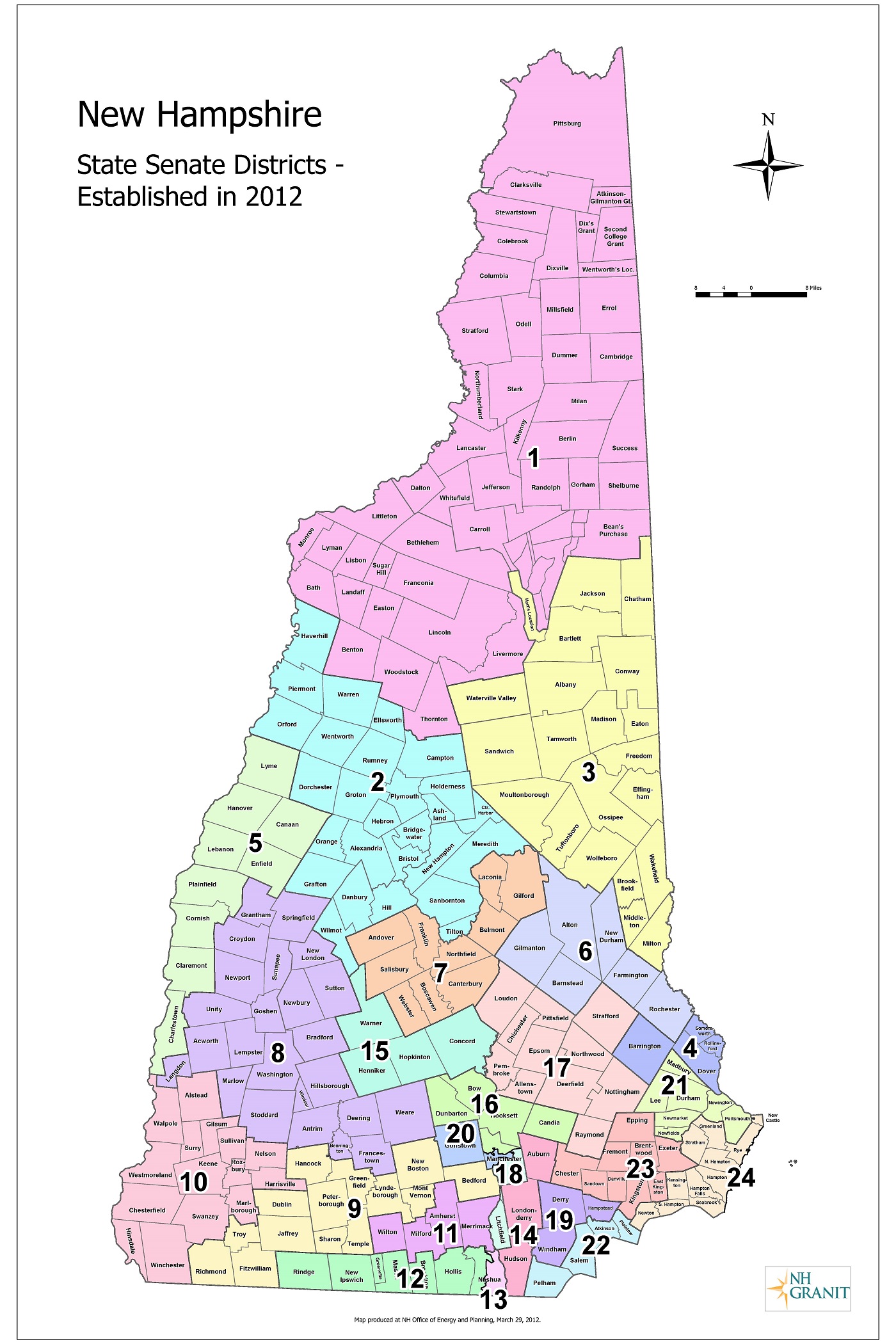 State redistricting information for New Hampshire