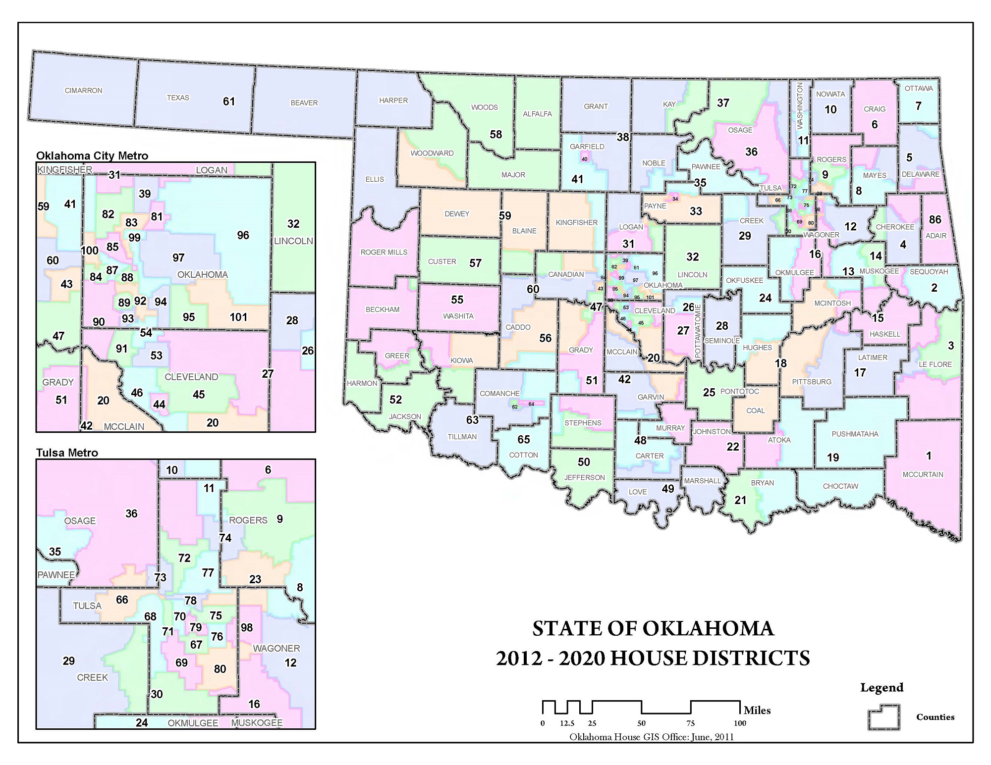 State redistricting information for Oklahoma