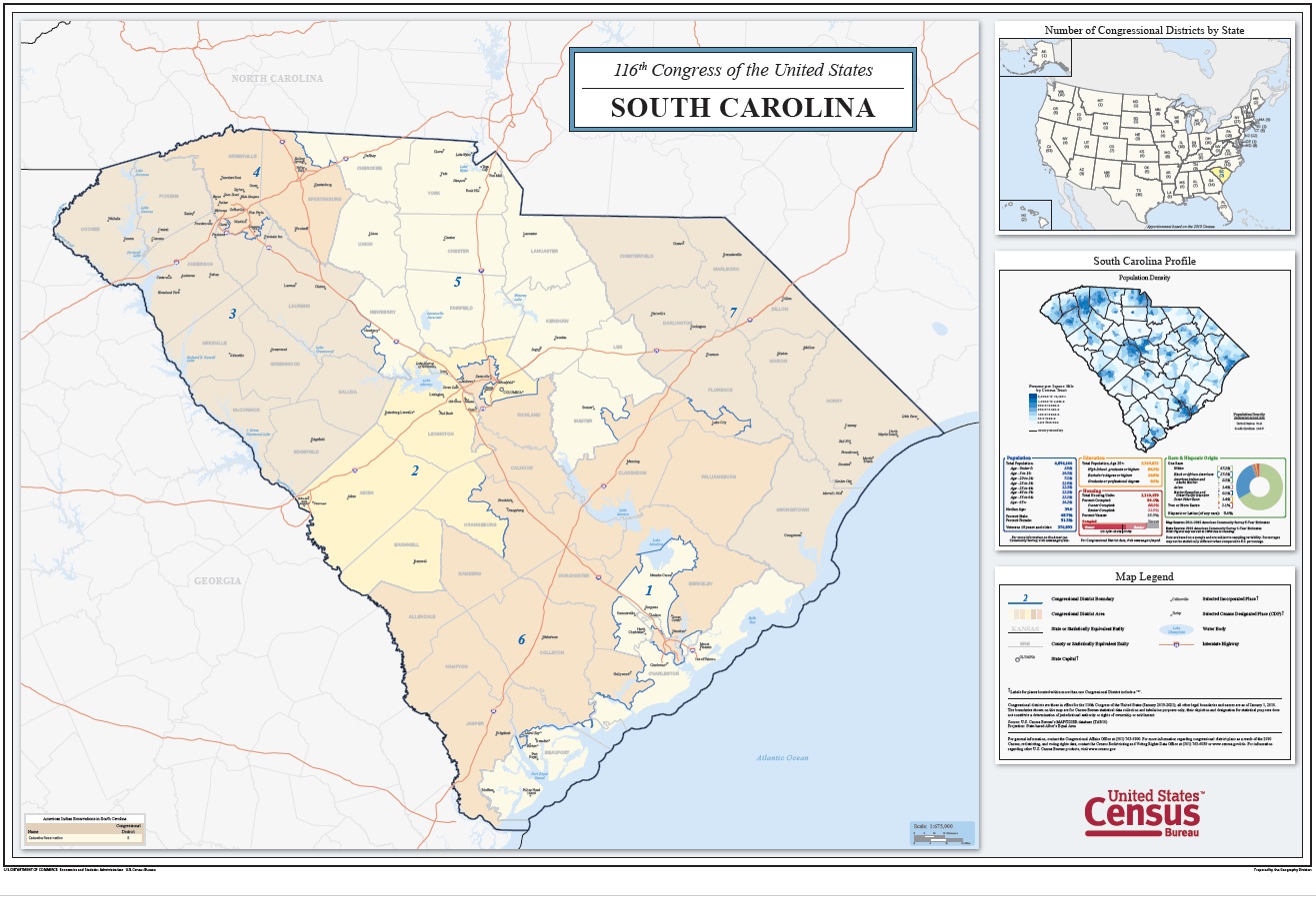 State redistricting information for South Carolina