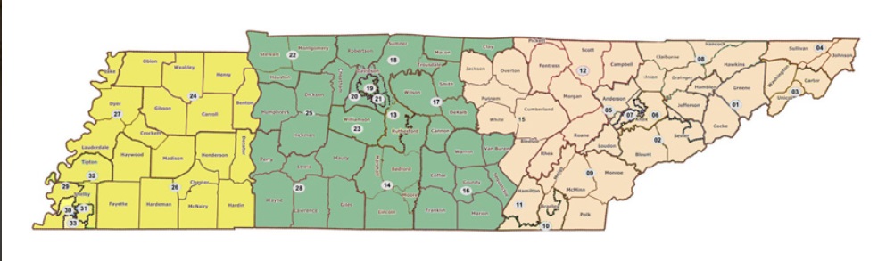State redistricting information for Tennessee