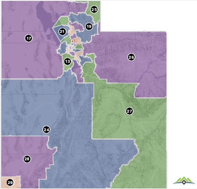 State redistricting information for Utah