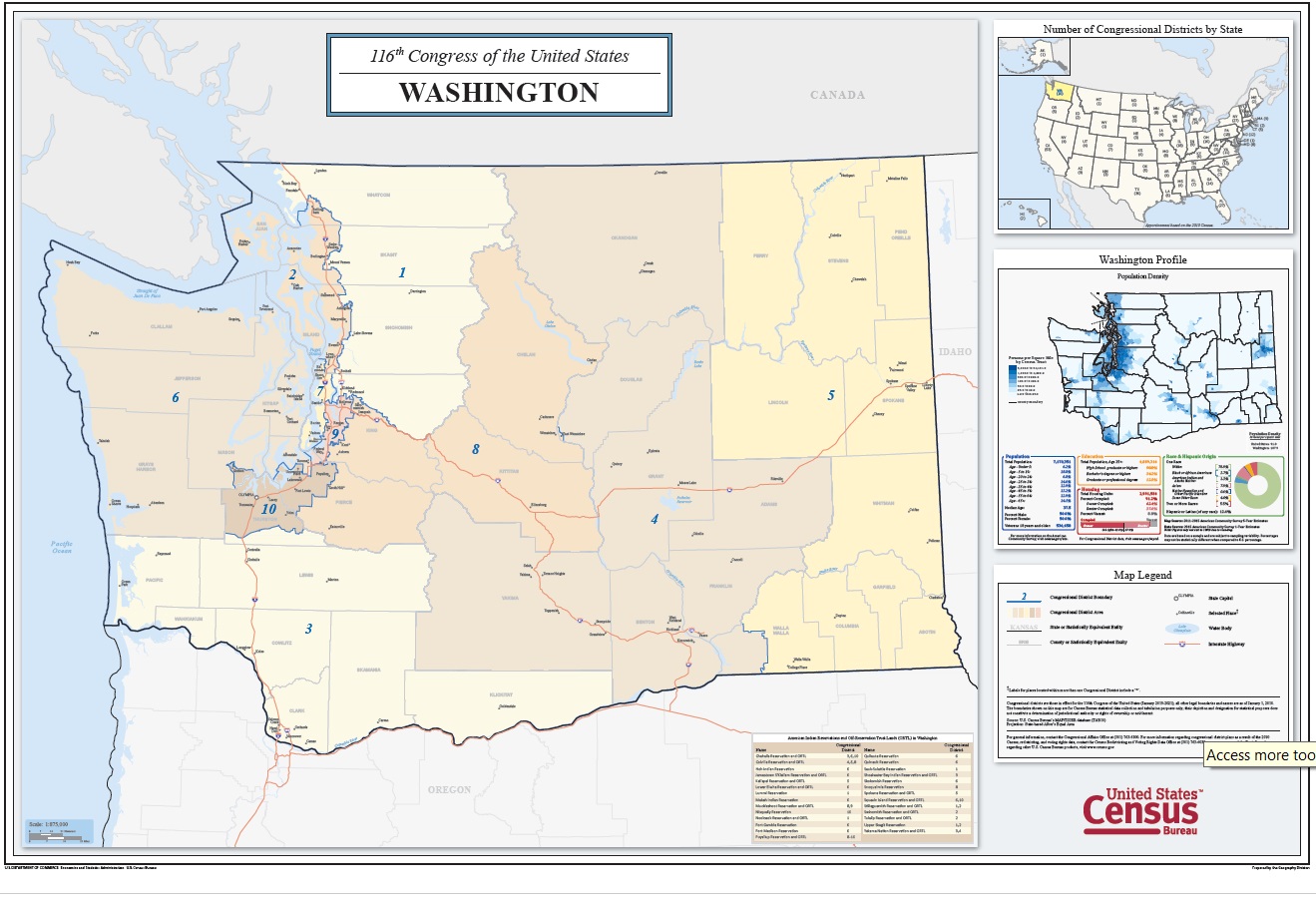 State redistricting information for Washington