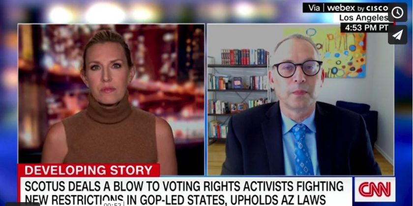 Watch: CNN Interview with UC Irvine Law Professor Rick Hasen Discussing Supreme Court’s Voting Rights Decision in Brnovich