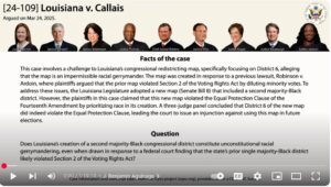 U.S. Supreme Court Oral Argument : Louisiana v. Callais (Congressional Map)